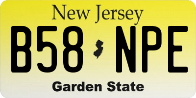 NJ license plate B58NPE