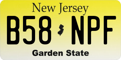 NJ license plate B58NPF
