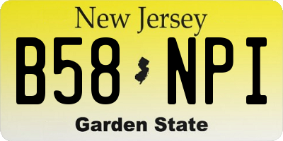 NJ license plate B58NPI