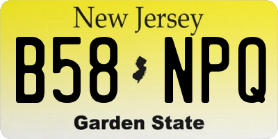 NJ license plate B58NPQ