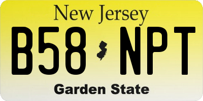 NJ license plate B58NPT