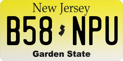 NJ license plate B58NPU