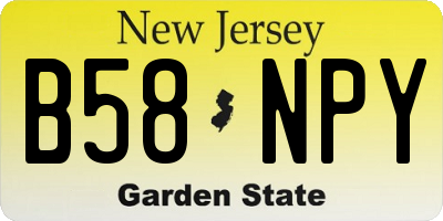 NJ license plate B58NPY