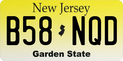 NJ license plate B58NQD