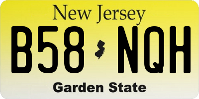 NJ license plate B58NQH