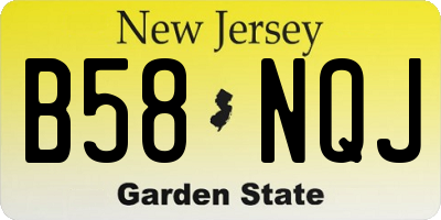 NJ license plate B58NQJ