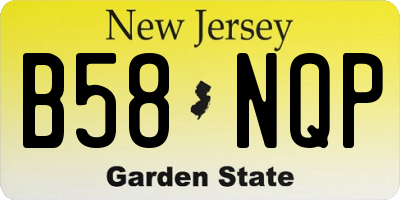 NJ license plate B58NQP