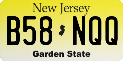 NJ license plate B58NQQ