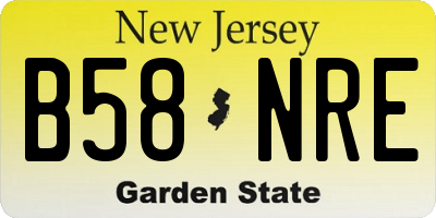 NJ license plate B58NRE