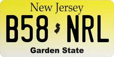 NJ license plate B58NRL