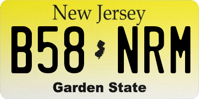 NJ license plate B58NRM