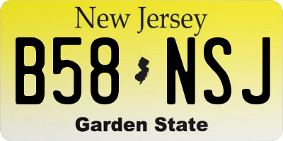 NJ license plate B58NSJ