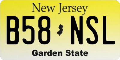 NJ license plate B58NSL