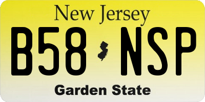 NJ license plate B58NSP