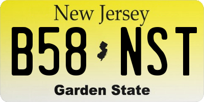 NJ license plate B58NST