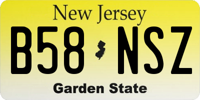 NJ license plate B58NSZ