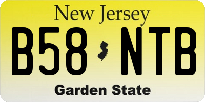 NJ license plate B58NTB