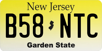 NJ license plate B58NTC