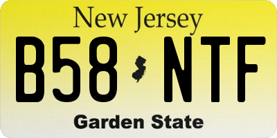 NJ license plate B58NTF