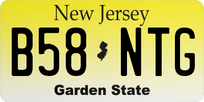 NJ license plate B58NTG