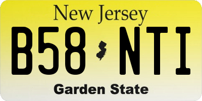 NJ license plate B58NTI