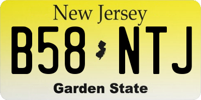 NJ license plate B58NTJ