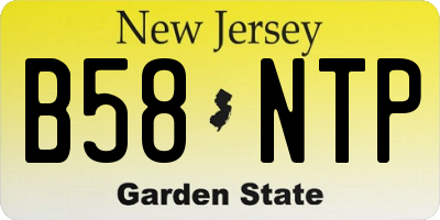NJ license plate B58NTP