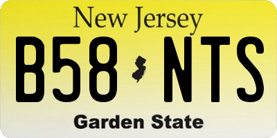 NJ license plate B58NTS