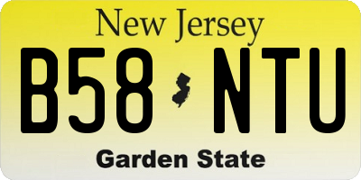 NJ license plate B58NTU
