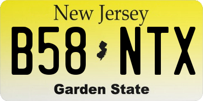 NJ license plate B58NTX