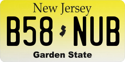NJ license plate B58NUB