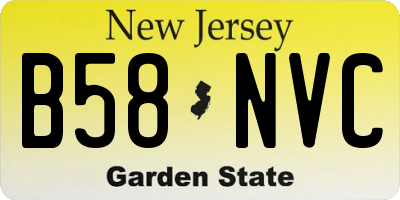 NJ license plate B58NVC
