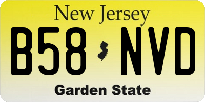 NJ license plate B58NVD