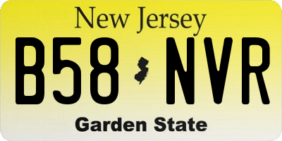 NJ license plate B58NVR