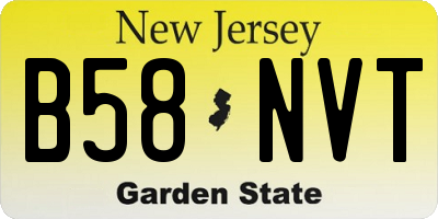 NJ license plate B58NVT
