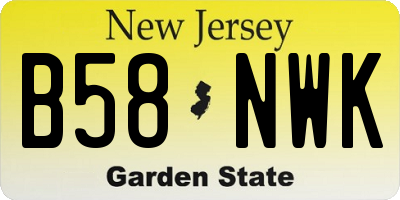 NJ license plate B58NWK