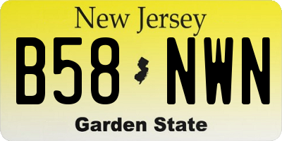 NJ license plate B58NWN