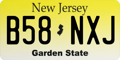 NJ license plate B58NXJ