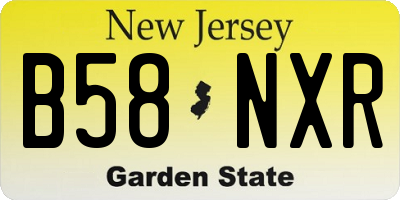 NJ license plate B58NXR