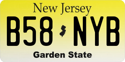 NJ license plate B58NYB