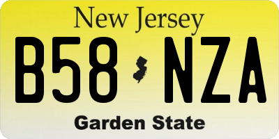 NJ license plate B58NZA