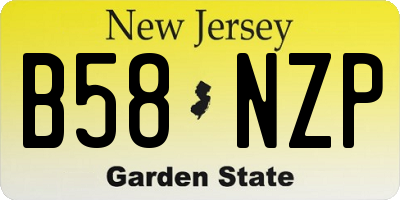 NJ license plate B58NZP