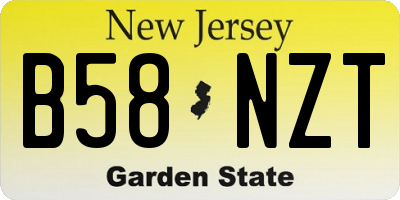 NJ license plate B58NZT