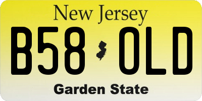 NJ license plate B58OLD