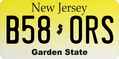 NJ license plate B58ORS