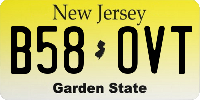 NJ license plate B58OVT
