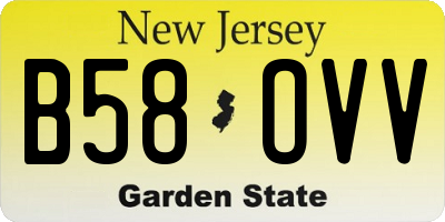 NJ license plate B58OVV