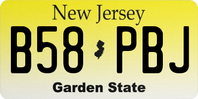 NJ license plate B58PBJ