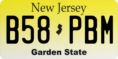 NJ license plate B58PBM
