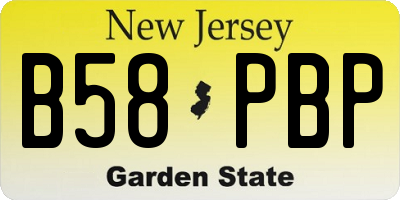 NJ license plate B58PBP